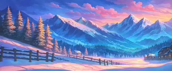 Snowy Mountain Village lofi wallpaper snowy mountain village 1512211910