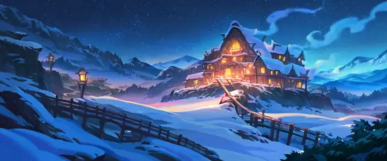 Snowy Mountain Village lofi wallpaper snowy mountain village 1598803102