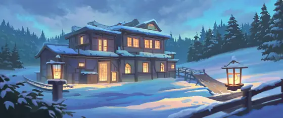 Snowy Mountain Village lofi wallpaper snowy mountain village 1609328820