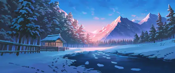 Snowy Mountain Village lofi wallpaper snowy mountain village 1766795667