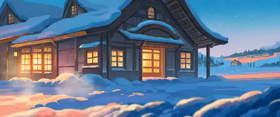 Snowy Mountain Village lofi wallpaper snowy mountain village 1976599840