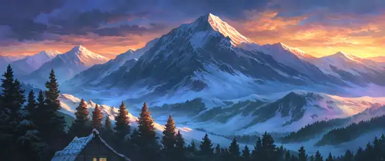 Snowy Mountain Village lofi wallpaper snowy mountain village 2014859033